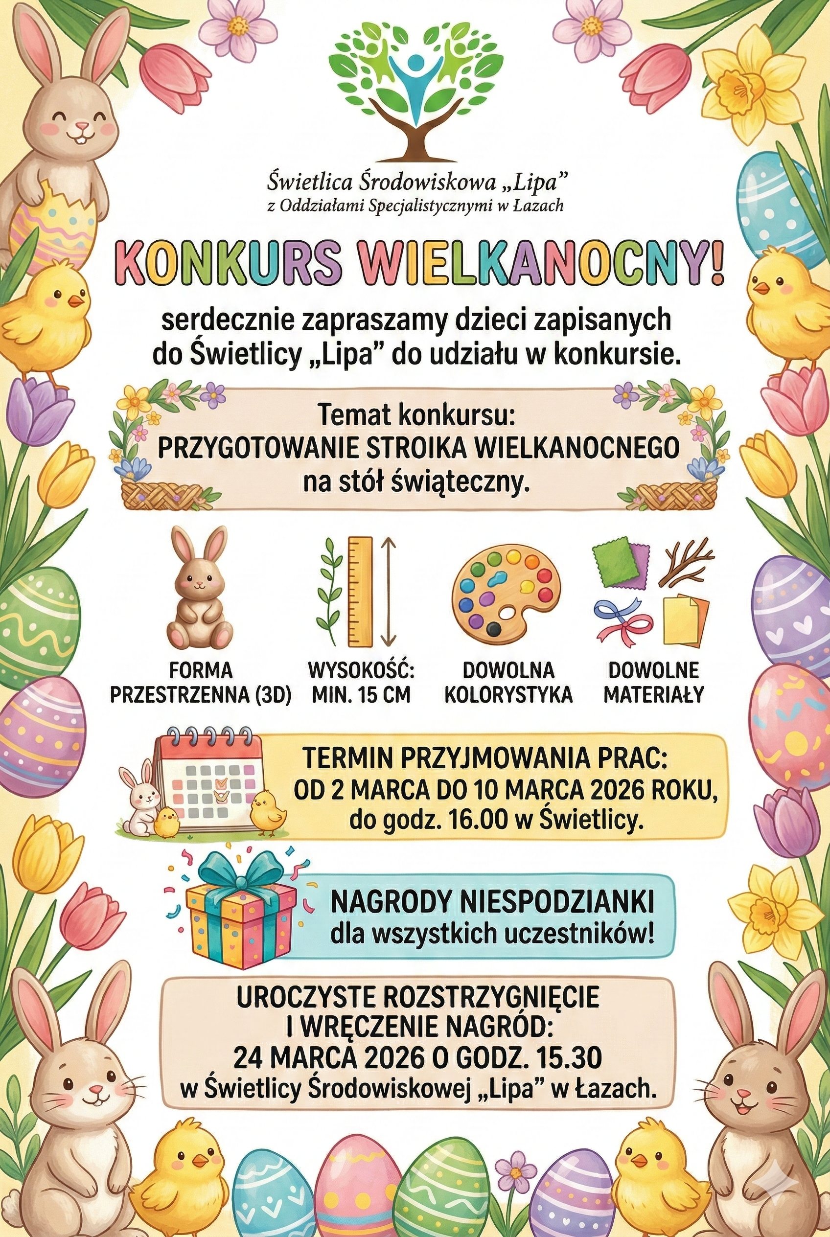ZAPRASZAMY DO UDZIAŁU W KONKURSIE WIELKANOCNYM 2026