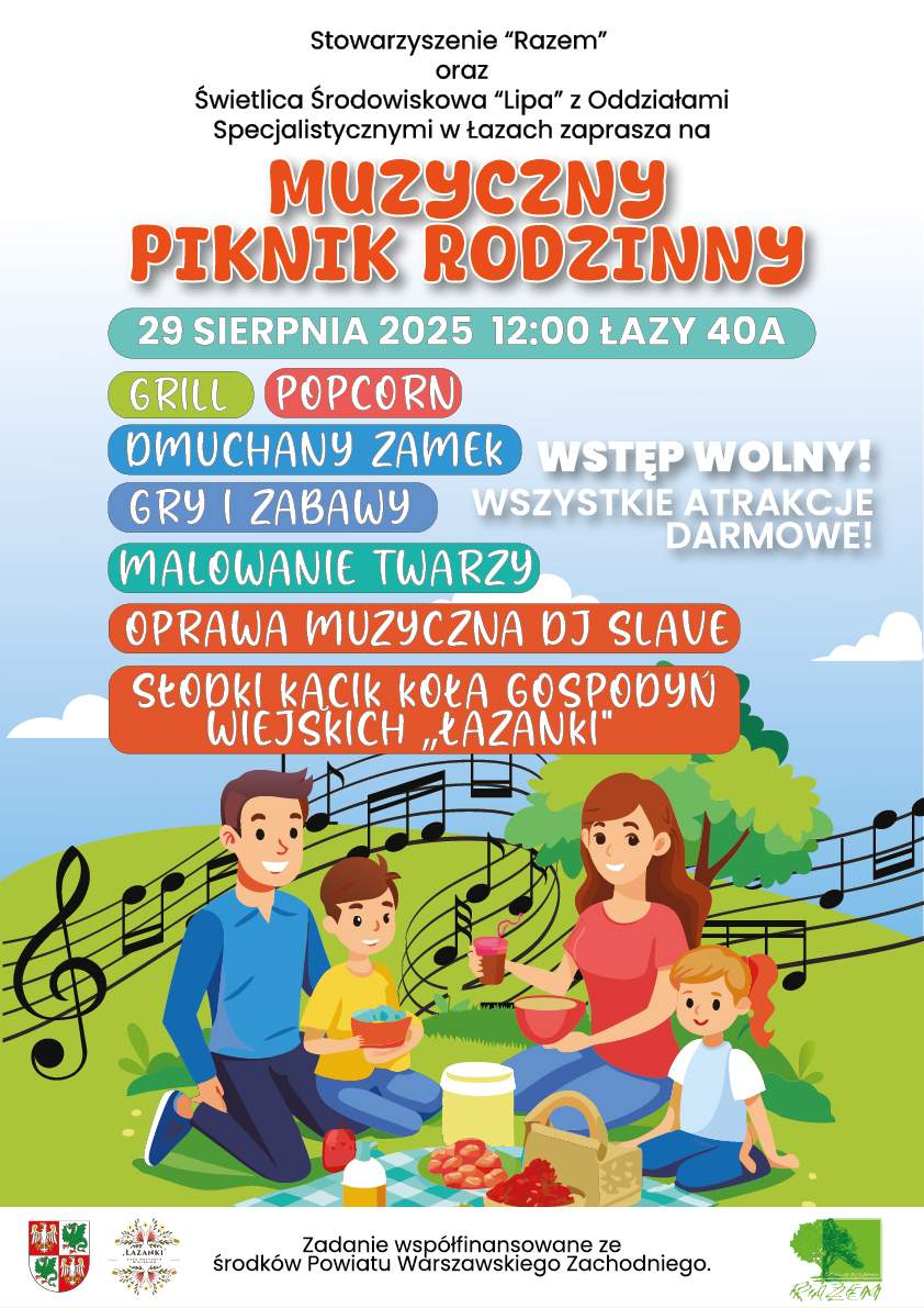 ZAPRASZAMY NA MUZYCZNY PIKNIK RODZINNY 2025