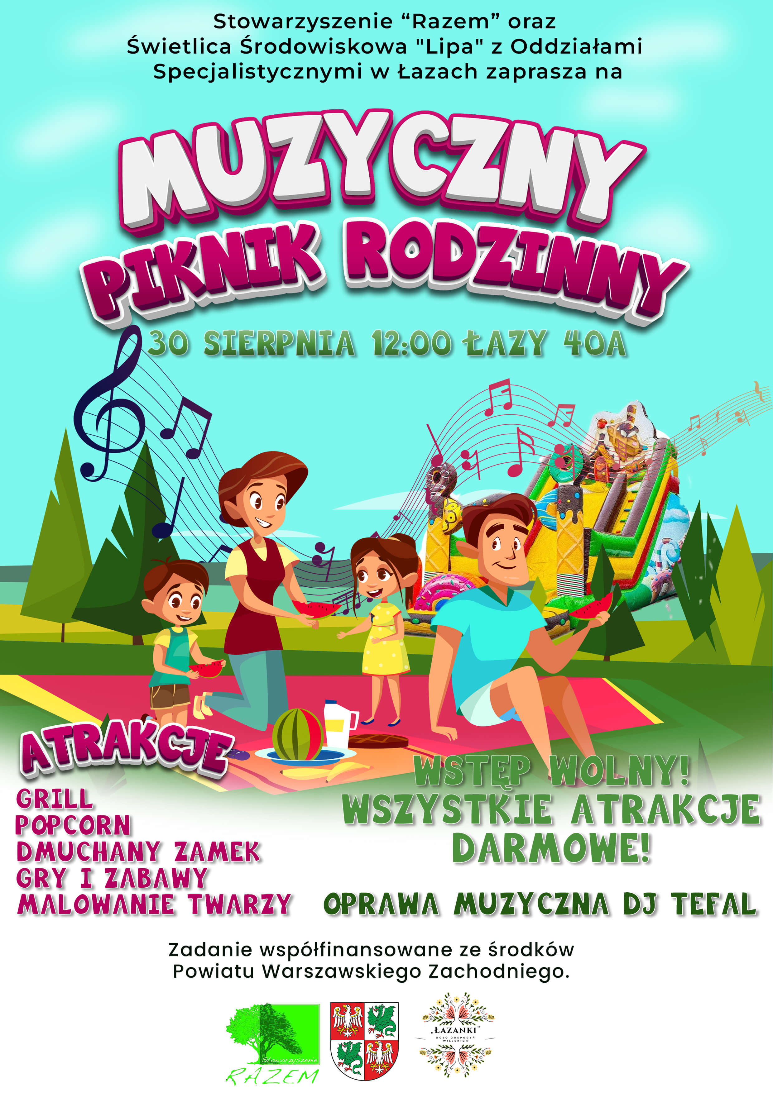 ZAPRASZAMY NA MUZYCZNY PIKNIK RODZINNY 2024