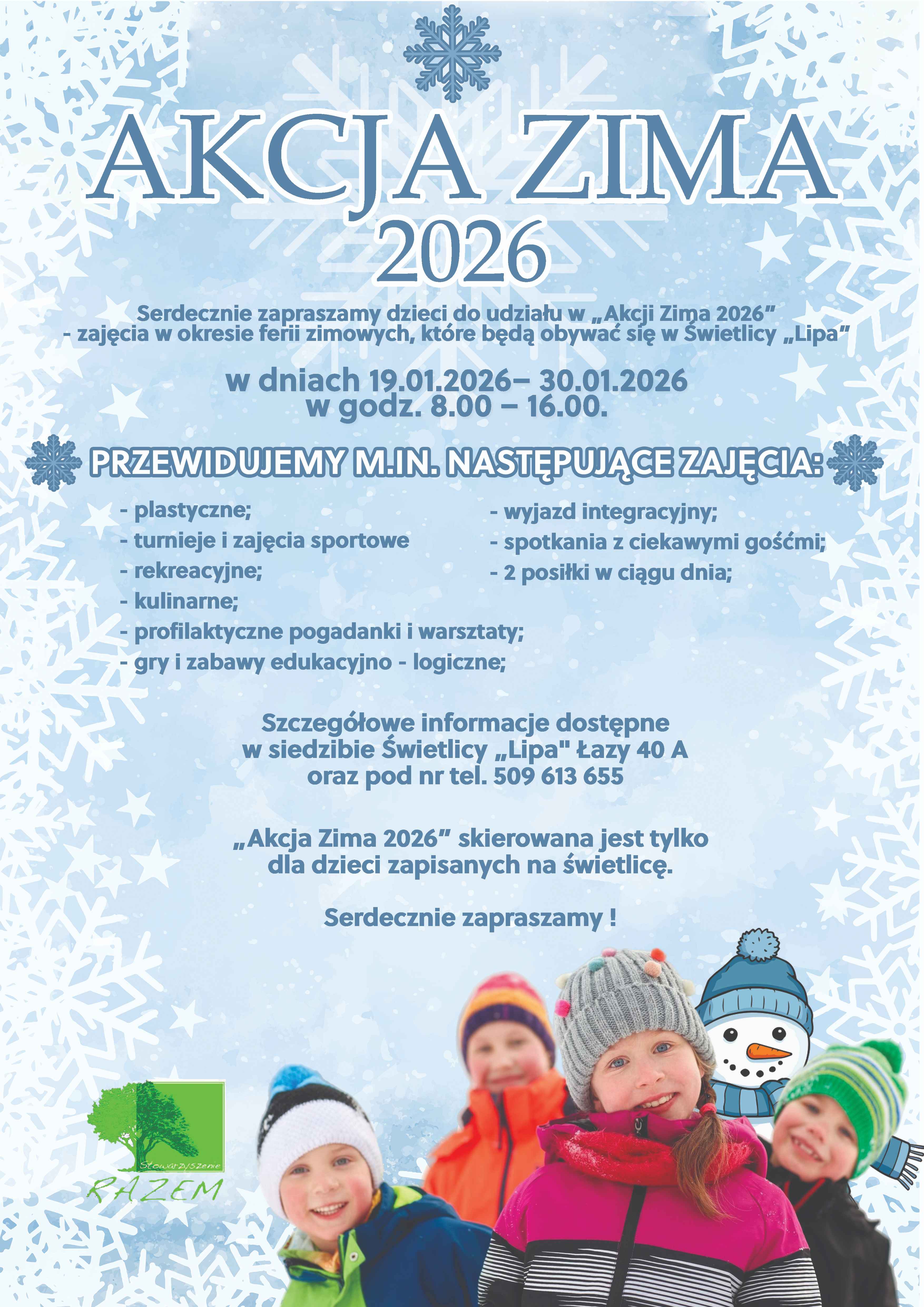 ZAPRASZAMY DO UDZAŁU W „AKCJI ZIMA 2026”